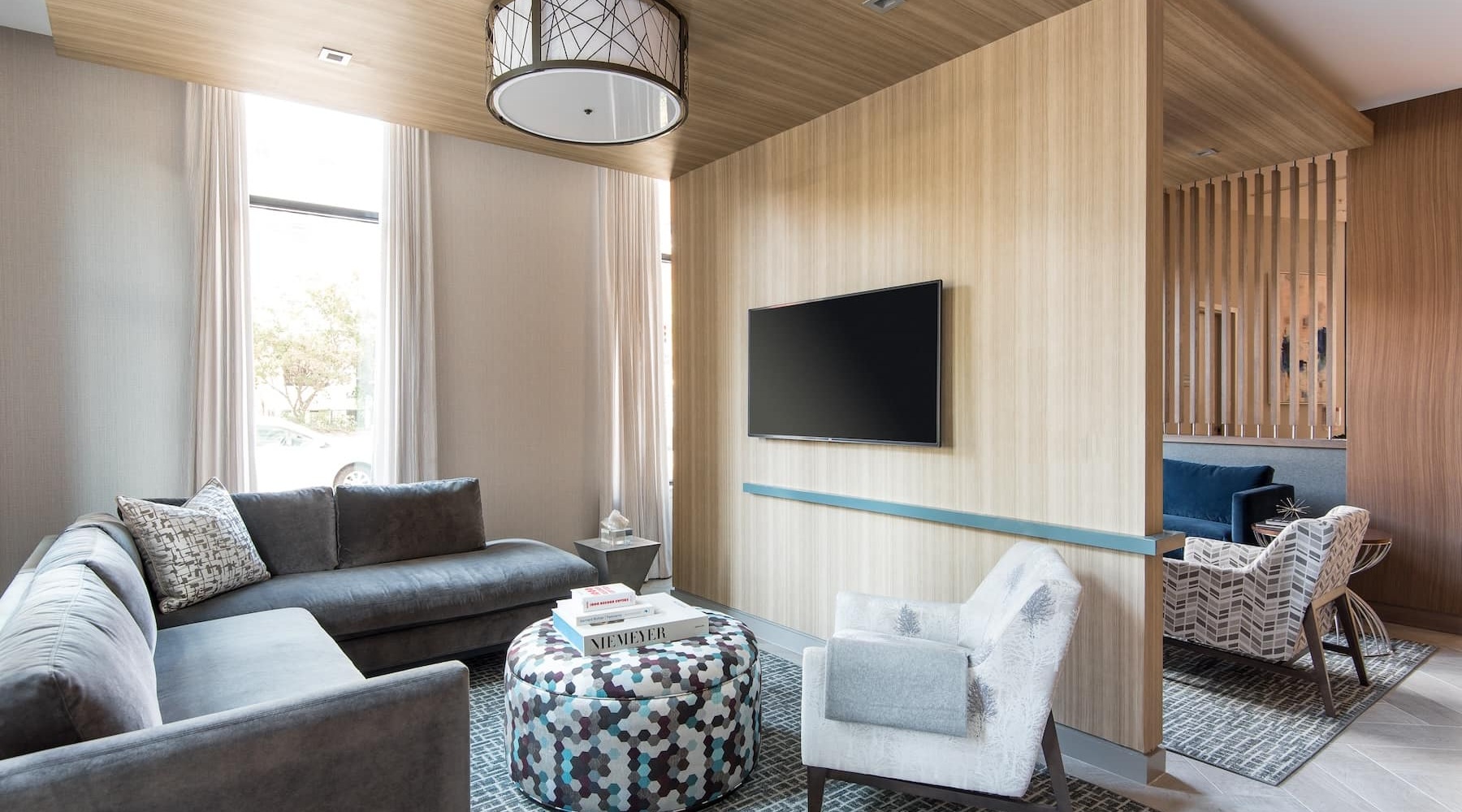 lounge in a bright room with ample seating