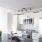 a kitchen with white cabinets